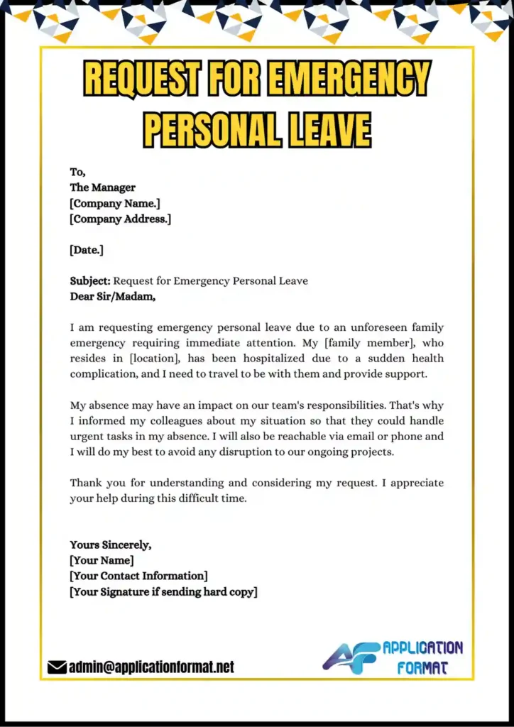 How To Write Emergency Leave Application For Office 4715