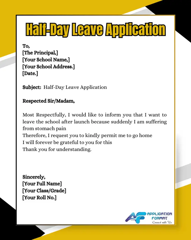 Half day Leave Application