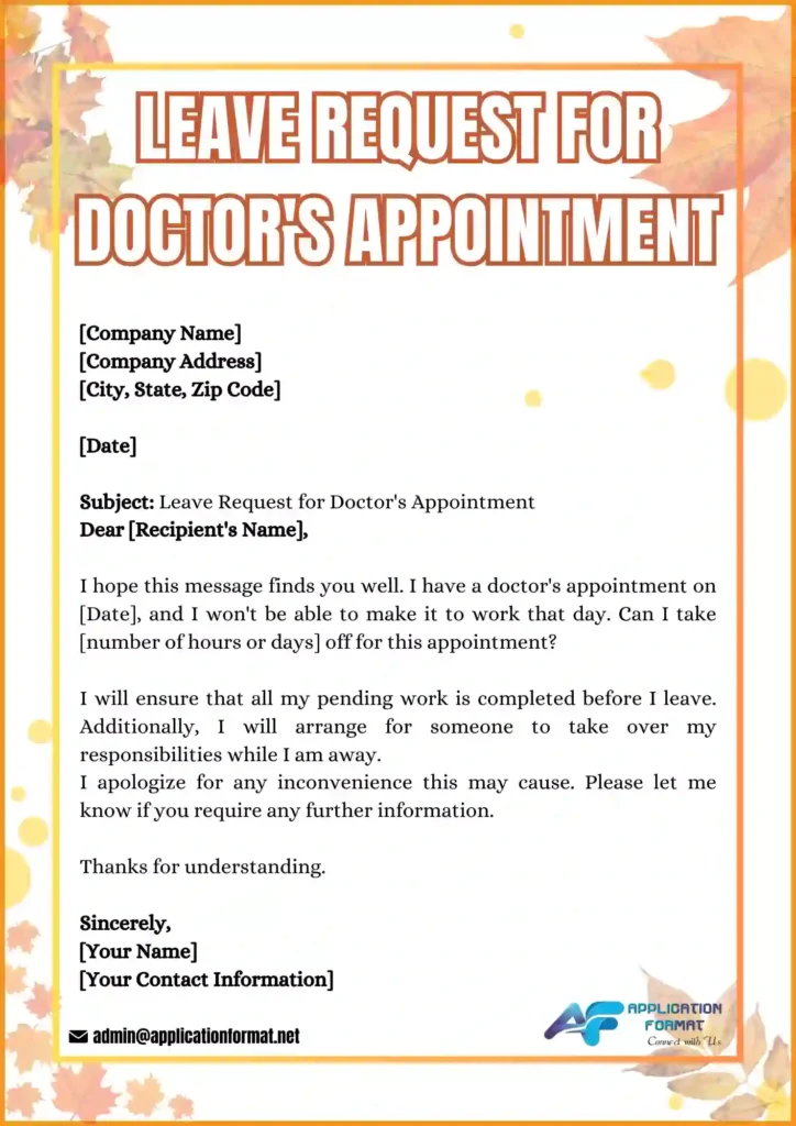 Leave Request for Doctors Appointment