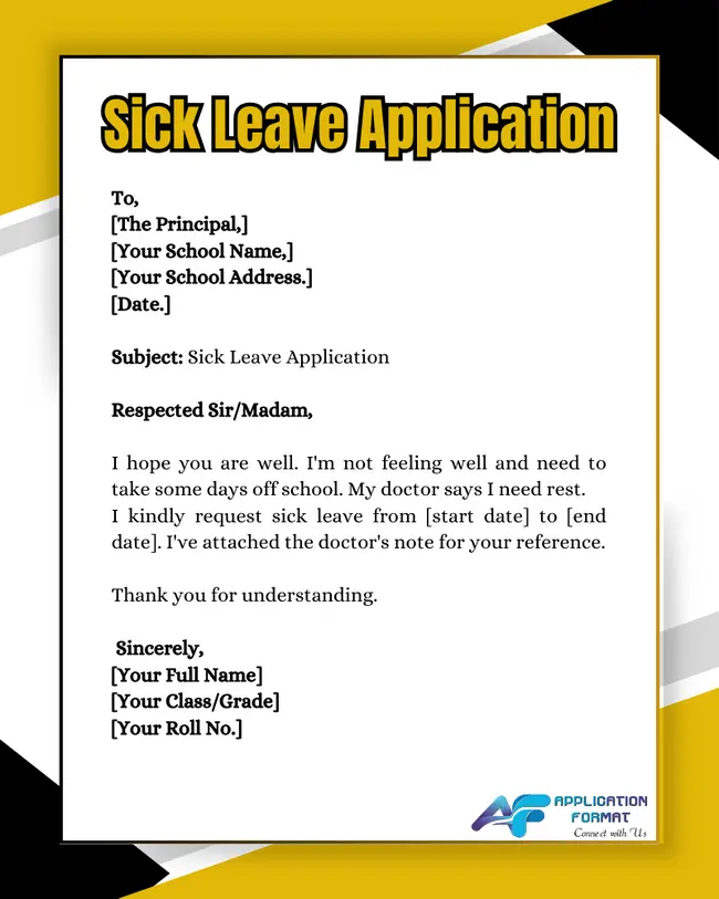 Sick Leave Application image