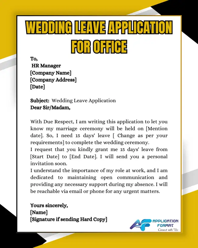 Wedding Leave Application For Office 1