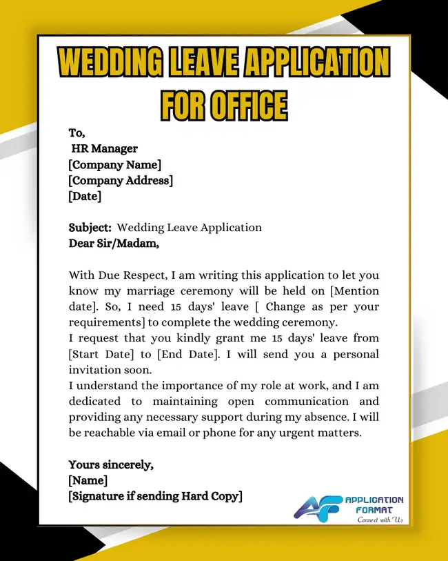 Wedding Leave Application For Office 1 Wedding Leave Application For Office 1